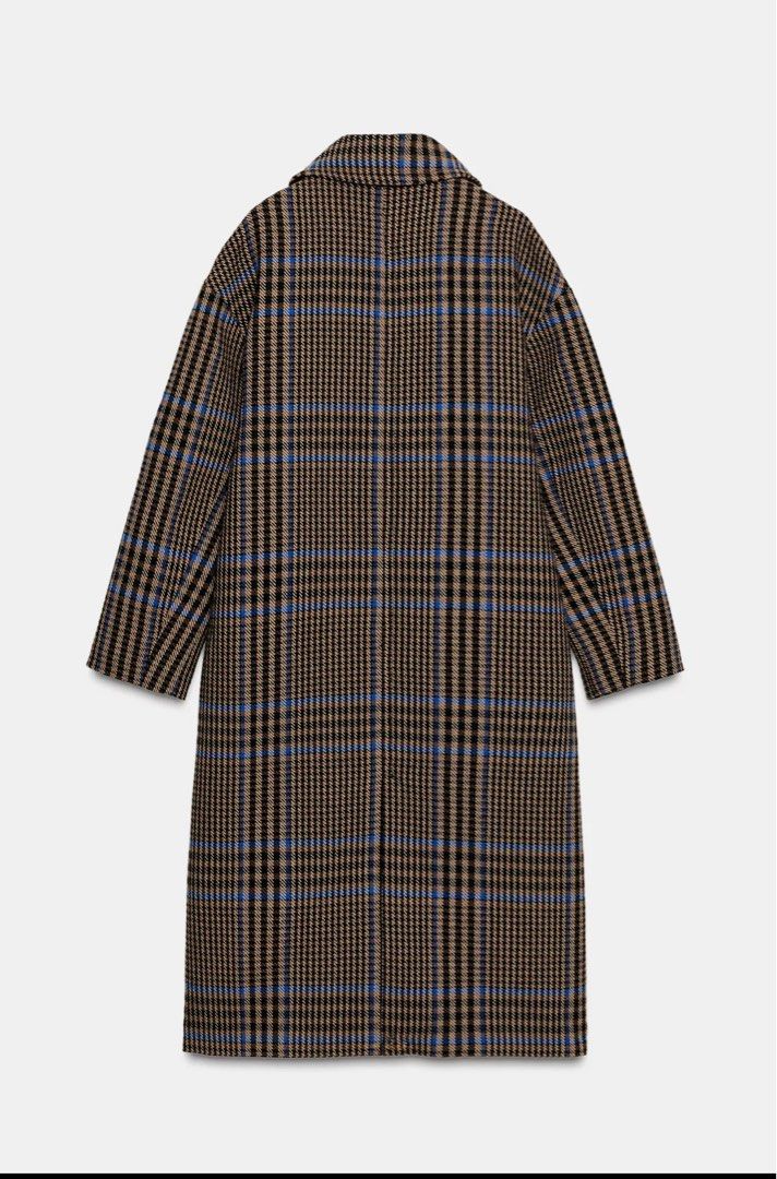 FOR RENT: Zara Oversized Checked Coat (Category: Coats, Jackets and Outerwear) located in Pasig City. Submitted by shopwithray (Listing ID 1415737105, Image 2). Description: ₱650 good for 5 days ₱100 charge extra day OVERSIZED.
