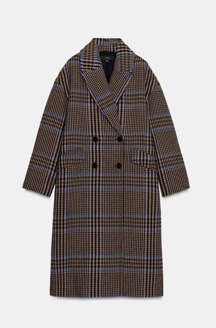 FOR RENT: Zara Oversized Checked Coat (Category: Coats, Jackets and Outerwear) located in Pasig City. Submitted by shopwithray (Listing ID 1415737105, Image 1). Description: ₱650 good for 5 days ₱100 charge extra day OVERSIZED.