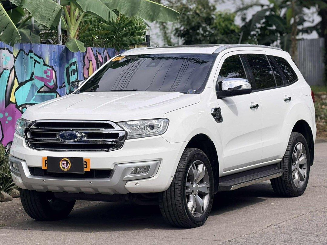 Ford Everest Titanium 4x2 Auto (Category: Used Cars) located in Manila. Submitted by quality_cars (Listing ID 1415818493, Image 2). Description: ‼️2019 acq FORD EVEREST TITANIUM 4x2 AUTOMATIC DIESEL‼️ 🔰155K DP ONLY!🔰 (1-3 Days Fast and Easy Approval) ✅TOP OF THE LINE OF 4X2! ✅WITH SUNROOF AND MOONROOF ✅Brand New Michellin Tires! Transmission: Automatic Ending Plate: 0 - Friday Mileage: 40,000Kms ONLY! Touchscreen Headunit w/ Bluetooth Power Sea