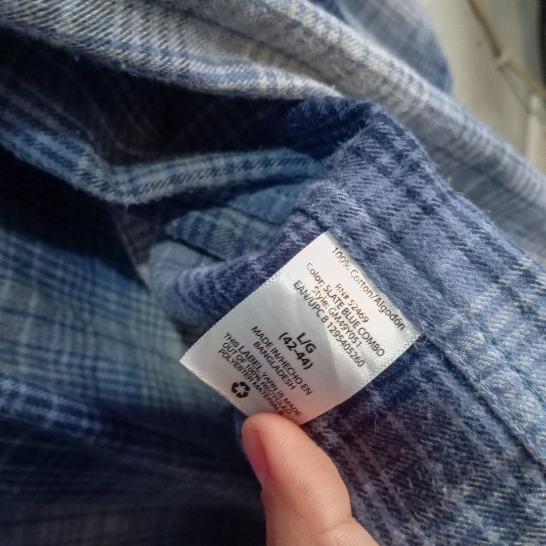 George Blue Flannel Plaid Shirt (Category: Tshirts & Polo Shirts ) located in Bulacan. Submitted by flipsrus (Listing ID 1415741865, Image 3). Description: - Size: L W23 x L31 - 9.5/10 Condition.