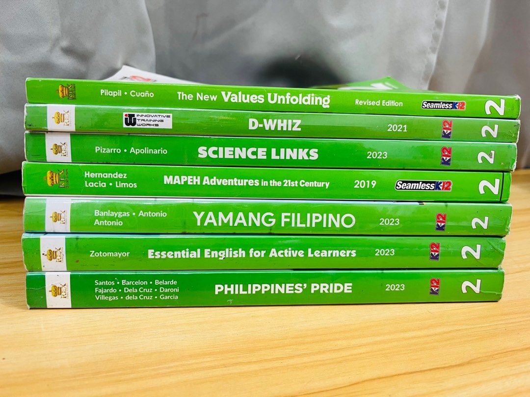 Grade 2 REX Seamless K-12 Textbooks (Category: Textbooks) located in General Trias. Submitted by my2littlechaos (Listing ID 1415692129, Image 2). Description: 📚 Books for sale! TAKE ALL - 9 BOOKS! • Illuminate & Number Smart – brand new • Other books – minimal writing (less than 10 pages) .