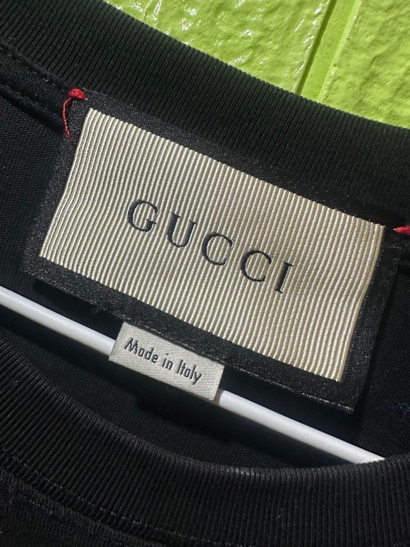 Gucci Sneaker Print T-shirt (Category: Luxury Apparel) located in Manila. Submitted by skydave196 (Listing ID 1415799878, Image 3). Description: Excellent condition heavy cotton dimes 22/28.