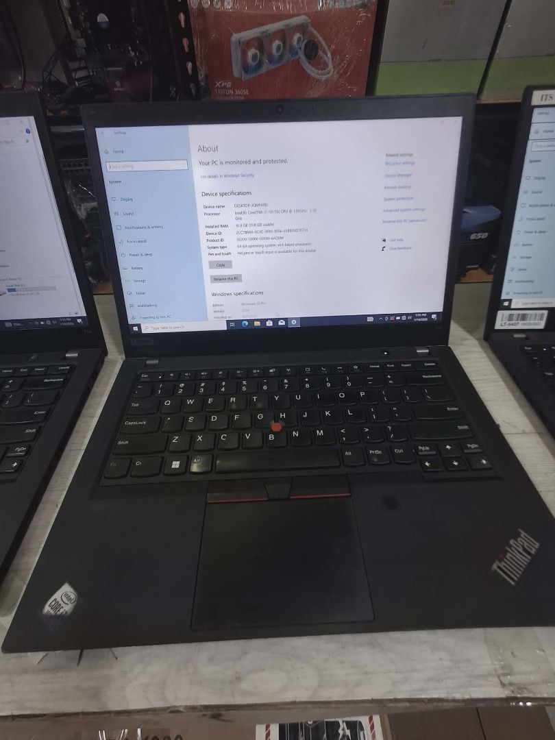 Lenovo ThinkPad T14 Laptop (Category: Laptops & Notebooks) located in Caloocan City. Submitted by olxph_372337775 (Listing ID 1415656226, Image 2). Description: - Lenovo ThinkPad T14 Laptop - Core i7 10th gen -16gb ram -256gb nvme -Windows 10 Pro - Black keyboard with red trackpoint - Built-in webcam - Multiple units available P 14,995.00.