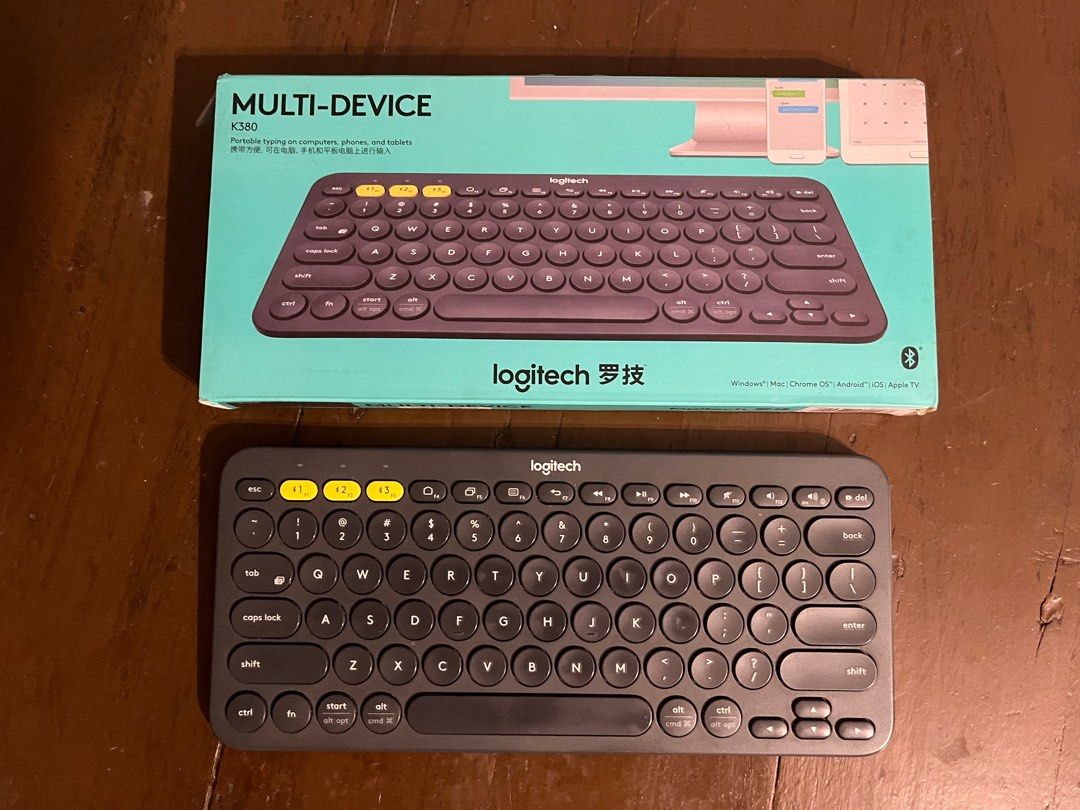Logitech K380 Multi-Device Keyboard (Category: Computer Keyboard) located in Manila. Submitted by leonard.caranto (Listing ID 1415733711, Image 1). Description: - Logitech K380 multi-device keyboard - Compact and portable design - Connects via Bluetooth - Compatible with Windows, Mac, Chrome OS, Android, and Apple TV - Function keys for easy device switching.