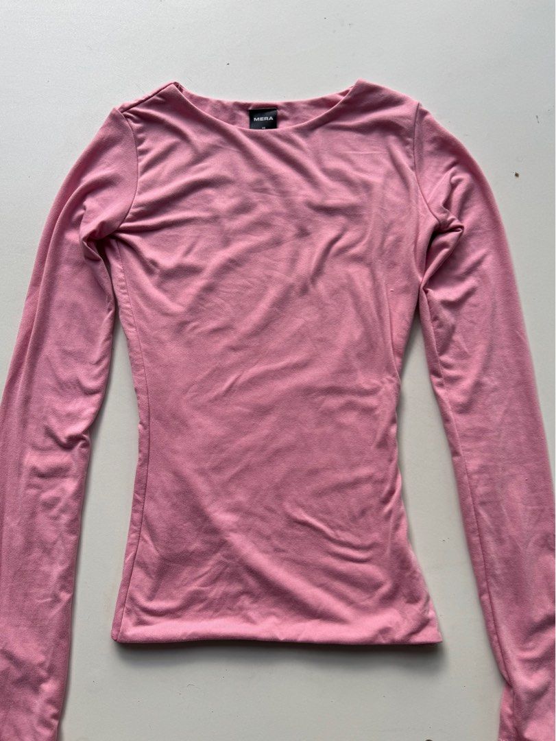 MERA Olga Pink Longsleeves Top (Category: Longsleeves) located in Rizal. Submitted by es1ng (Listing ID 1415729995, Image 1). Description: used once only.