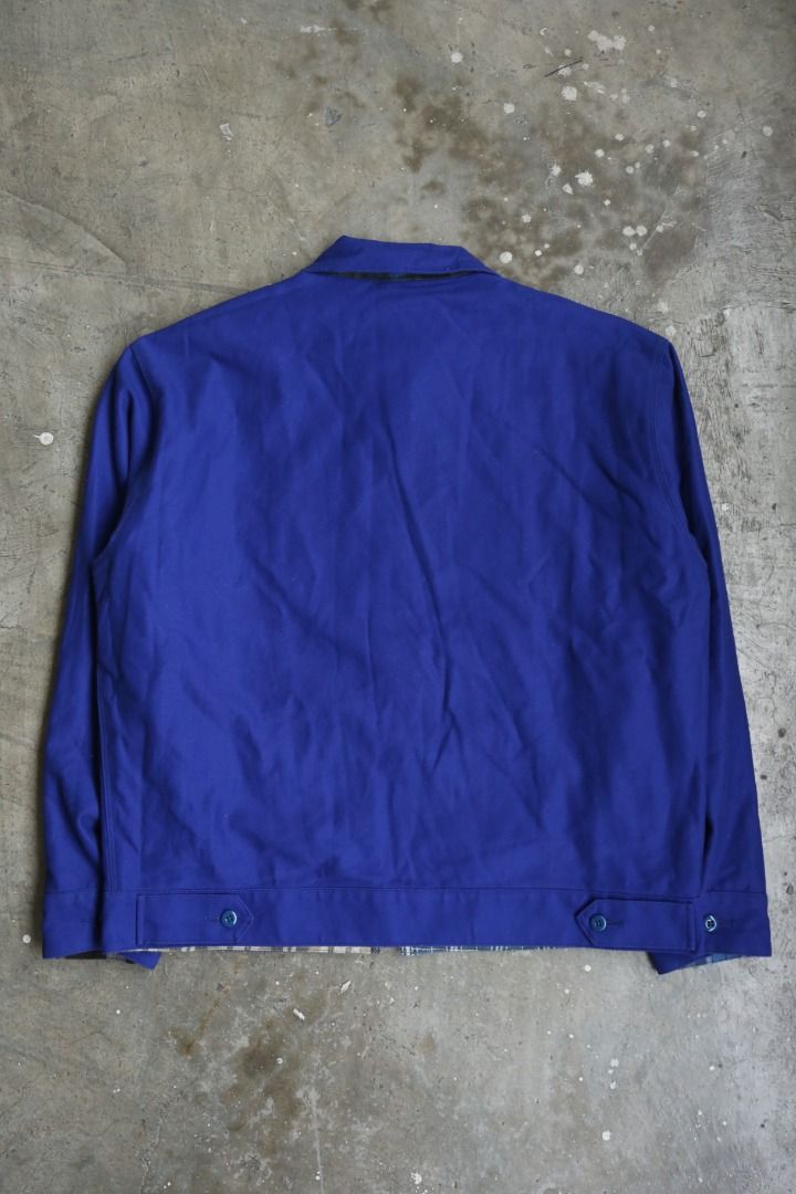 Needles - AWGE - F/W 21 - Reversible Work Jacket (Category: Coats, Jackets and Outerwear) located in Manila. Submitted by graymatter_ (Listing ID 1415703156, Image 3). Description: Needles - AWGE - F/W 21 - Reversible Work Jacket Reversible long sleeve cotton twill jacket in black. Spread collar. Zip closure with detachable logo hardware pull-tabs at front. Flap pocket with embroidered logo in yellow at chest. Welt pockets at waist. Single-button