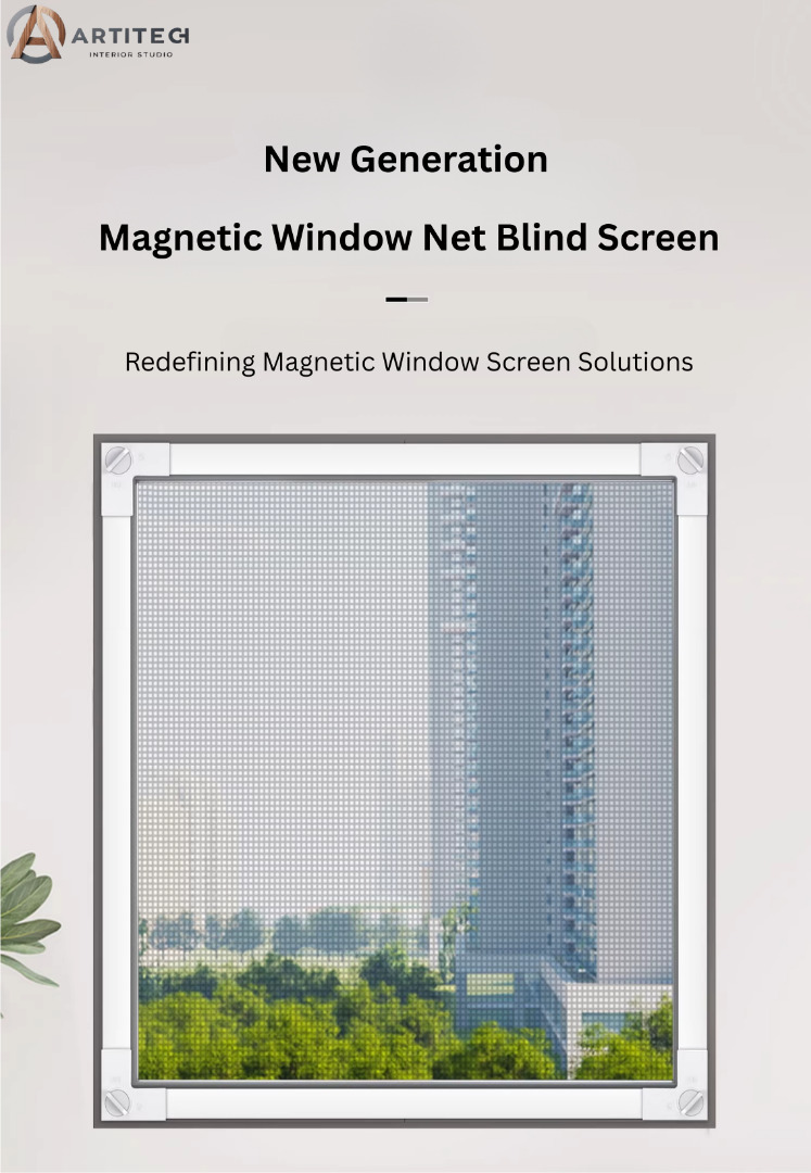 New Generation Magnetic Mosquito Window Net Screen Heavy-Duty Frame ...