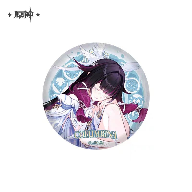 Official Genshin Impact Columbina (Category: Character Goods) located in General Mariano Alvarez. Submitted by eiimei (Listing ID 1415675046, Image 2). Description: I WONT ENTERTAIN PEOPLE WHO DOESNT READ DESCRIPTION Release: May 2026 (not accurate may come early or late cause of holidays) ETA (PH): 1 month after release 🌕ITEM • Badge - P190 Product size: 75mm Points: 12 • Acrylic Pendant - P400 Product size: 64x58mm Points: 28 • Sticky Notes - 