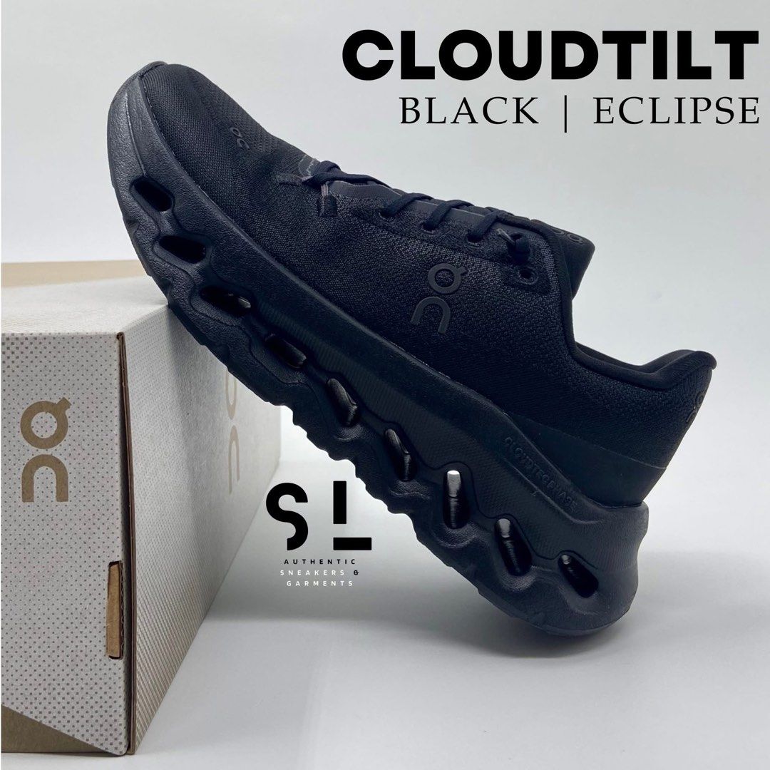 On Cloudtilt Black Eclipse (Category: Sneakers) located in Gumaca. Submitted by unlimithrifts (Listing ID 1415675852, Image 1). Description: - On Cloudtilt shoes - Color: Black - Features the On logo - CloudTec sole - Comes with original box Authentic ■ Cloudtilt Black Eclipse ❗️6/ 6.5/ 7/ 7.5/ 8/ 8.5/ 9 US Women ❗️7.5/ 8/ 8.5/ 9/ 9.5/ 10/ 10.5/ 11/11.5/ 12/ 13 US Men P10,400 📍price may change without prior notice. 📍Muntinlupa.