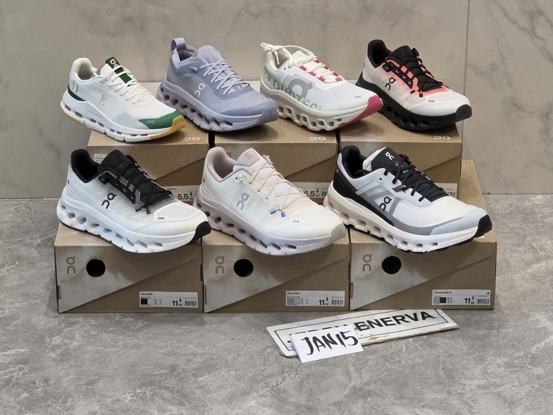 On Cloudtilt Cloudnova Cloudmonster Cloudvista Below Retail Pairs (Category: Sneakers) located in Manila. Submitted by bron.jenerva (Listing ID 1415665017, Image 1). Description: All Brand new Cloudnova Abundant Green 5.5w ❌️ Cloudtilt Eclipse Flame 6.5w P6990✅️ Cloudtilt Sand Lavander 11w (fits 9.5m)❌️ Cloudtilt Moon Nimbus 8w ❌️ Cloudtilt Black Ivory 11w (fits 9.5m) ❌️ Cloudmonster White Lima 7.5w ❌️ Cloudvista Glacier Eclipse 11m ❌️ Cash-on-Pi