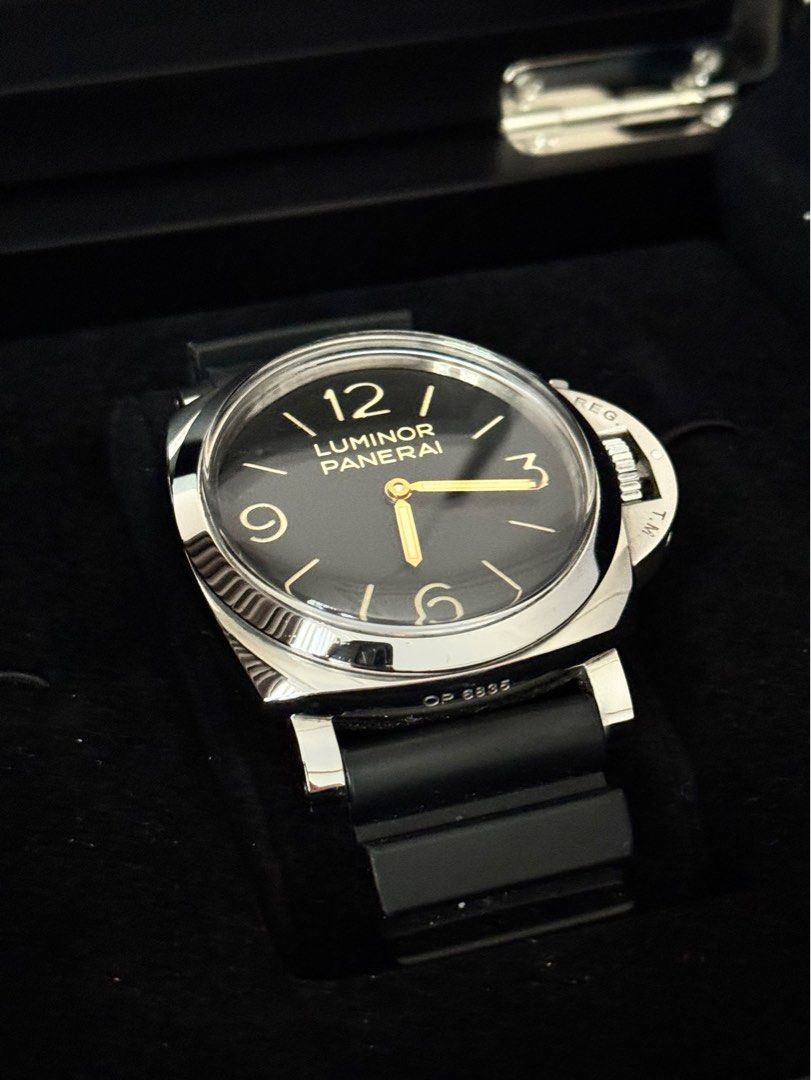 Panerai Luminor PAM 372 (Category: Luxury Watches) located in Pasig City. Submitted by den111 (Listing ID 1415724832, Image 2). Description: For Sale: Panerai Luminor PAM 00372 - Complete double box set - 47mm historic case Includes: Unused plexiglass Extra straps: 2 original Panerai straps (unused) 3 straps: Panerai OEM strap alligator nubuck gold (Bought usd 400) Di Stefano (italy) (euro 220) Wotancraft strap (usd 190).