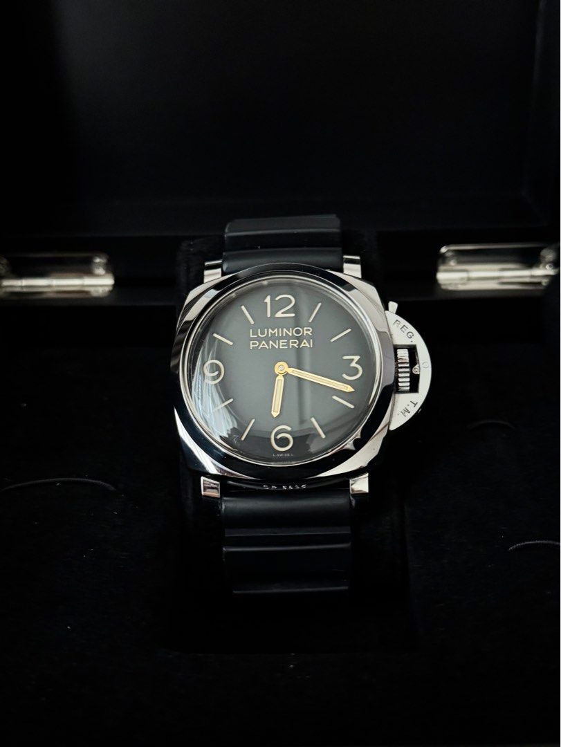Panerai Luminor PAM 372 (Category: Luxury Watches) located in Pasig City. Submitted by den111 (Listing ID 1415724832, Image 1). Description: For Sale: Panerai Luminor PAM 00372 - Complete double box set - 47mm historic case Includes: Unused plexiglass Extra straps: 2 original Panerai straps (unused) 3 straps: Panerai OEM strap alligator nubuck gold (Bought usd 400) Di Stefano (italy) (euro 220) Wotancraft strap (usd 190).