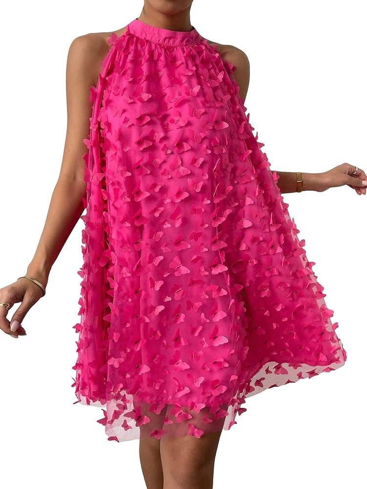Pink Butterfly Halter Dress (Category: Dresses) located in Pasig City. Submitted by martinasummer13 (Listing ID 1415659275, Image 1). Description: - Vibrant pink butterfly dress - Halter neckline - Flowy silhouette - Comfortable and eye-catching - Ideal for special occasions.