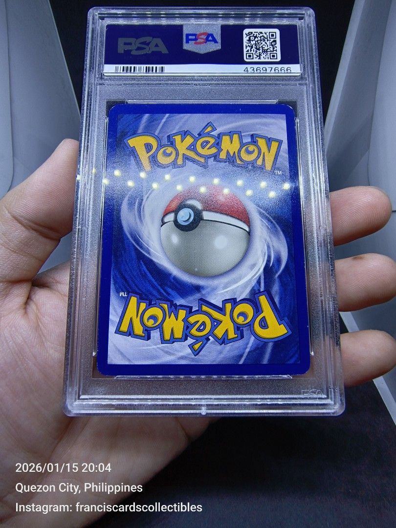 Pokemon Card - PSA 8 SCYTHER #10 - HOLO (JUNGLE: "NO SYMBOL") YEAR 1999 (Category: Graded Singles) located in Quezon City. Submitted by 710francis (Listing ID 1415753061, Image 3). Description: *8,880 Pesos *JUNGLE: "NO SYMBOL" / YEAR 1999 *PSA 8 (NEAR MINT-MINT) *SCYTHER #10 - HOLO *JUST MESSAGE FOR MORE INQUIRIES....