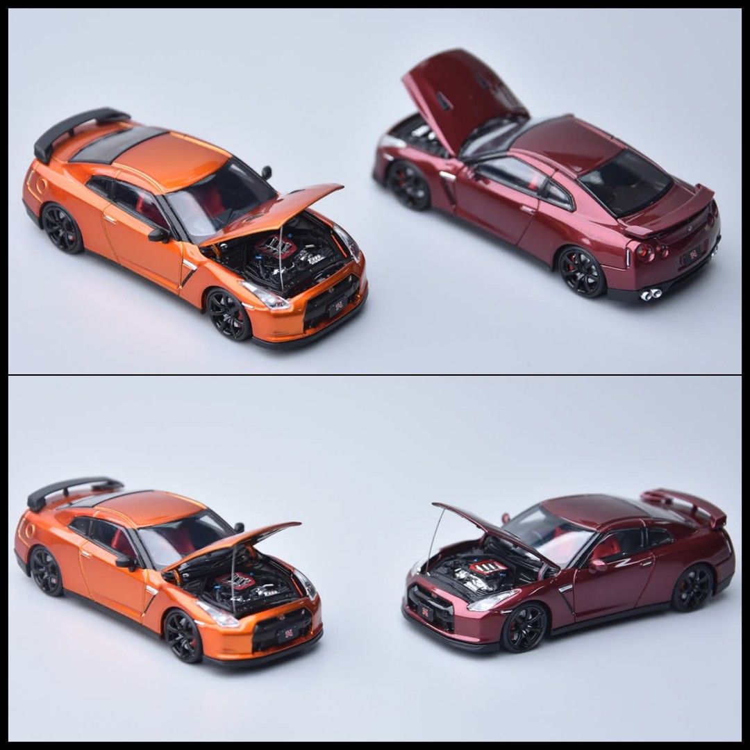 Focal R35 Preorders 1/64 Focal Horizon Skyline GTR R35 Lava Orange Burgundy ...