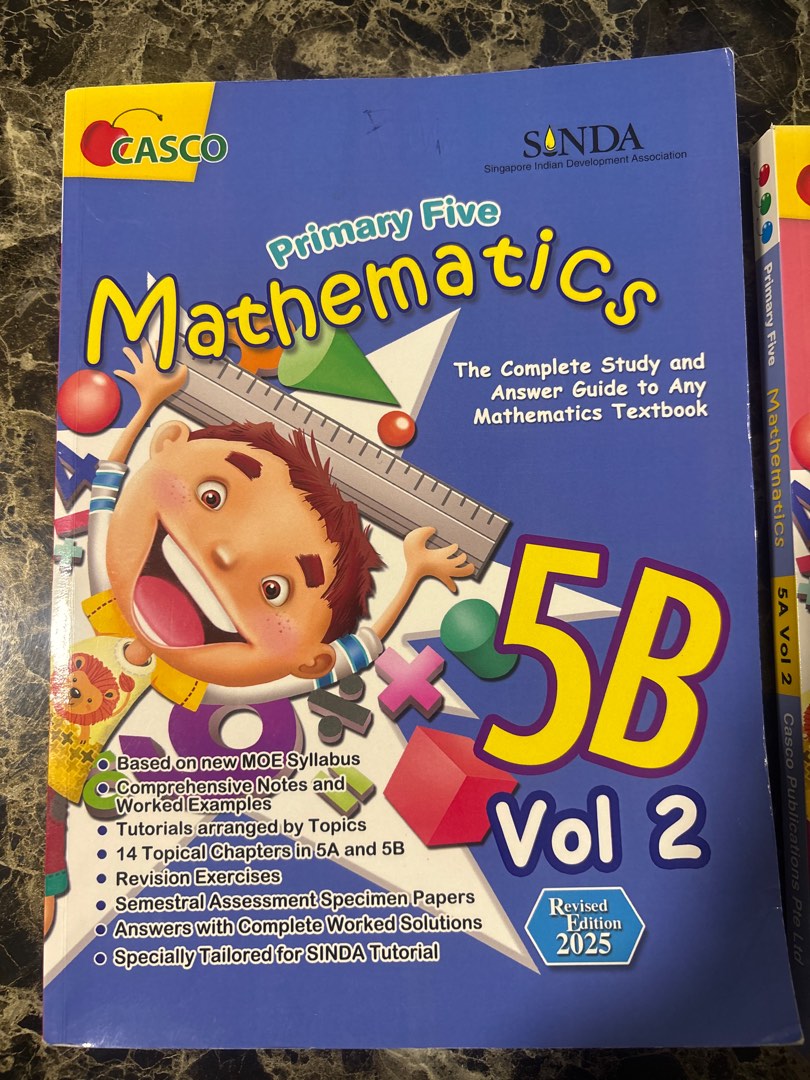 Primary 5 Mathematics Textbook 5A & 5B Vol 2, Hobbies & Toys, Books ...