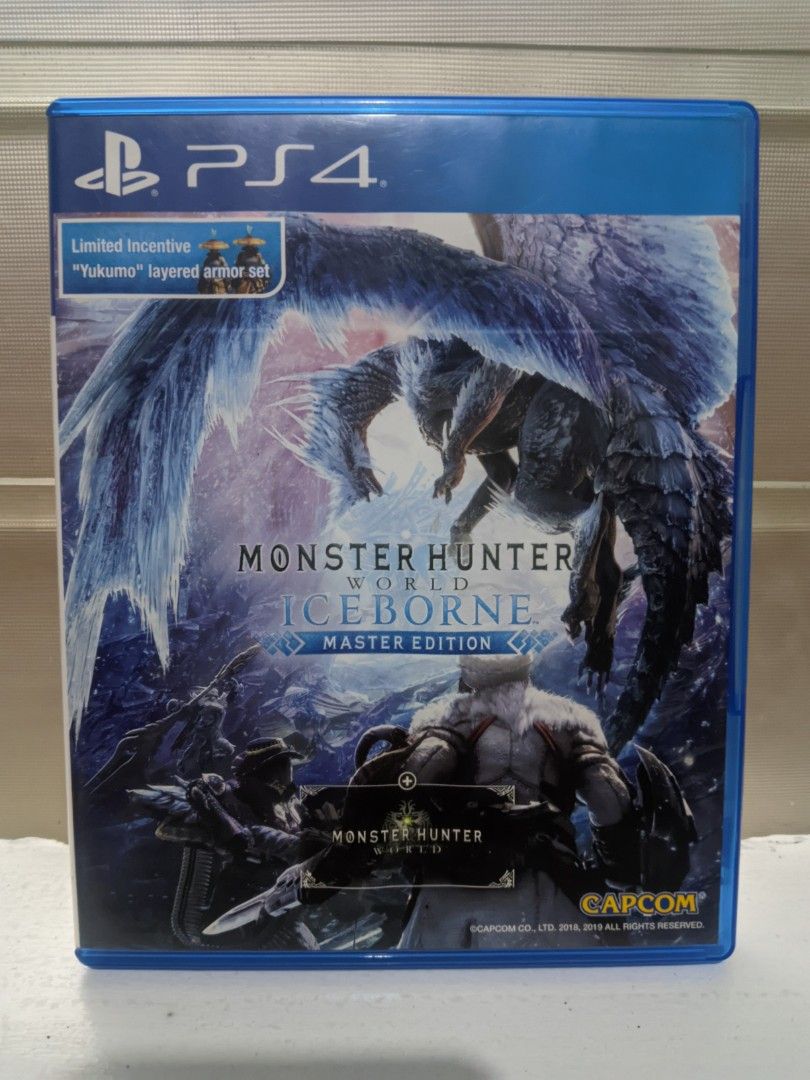 PS4 Monster Hunter World: Iceborne – Master Edition (Physical Disc) (Category: PlayStation) located in Sogod. Submitted by dan_kolektibols (Listing ID 1415702921, Image 1). Description: For sale: Monster Hunter World: Ice borne – Master Edition for PlayStation 4 (PS4). Original physical disc, complete with case and cover art. Perfect for action RPG fans and Monster Hunter collectors..