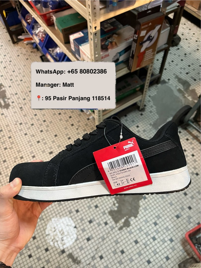 Puma Iconic Black Safety Shoes (Cheapest in the Market), Men's