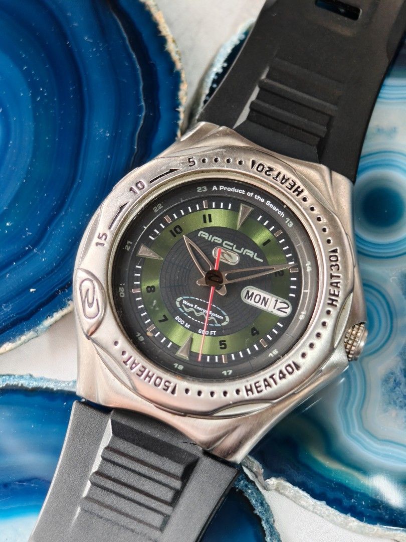 Ripcurl Core Evolution Wave energy System Sports Watch (Category: Men's Watches) located in Quezon City. Submitted by timecheckph (Listing ID 1415669938, Image 2). Description: FOR SALE: Ripcurl Core Evolution Wave energy System Sports Watch PRICE: 5,000 Reference 1723 42mm case size ​316L Marine-Grade Stainless Steel: The case is forged from high-quality surgical steel, which is highly resistant to saltwater corrosion—a must for a watch intended