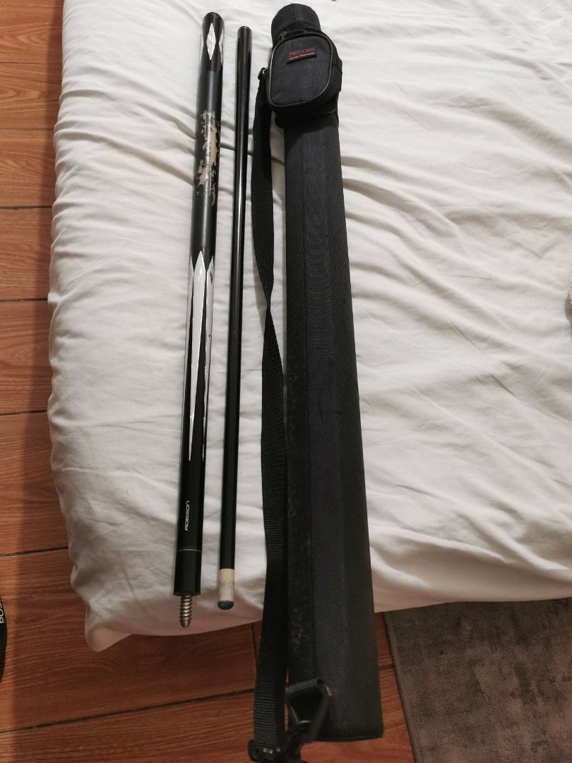ROBSON CUE STICK (Category: Billiards and Bowling) located in San Juan City. Submitted by robert_047 (Listing ID 1415701693, Image 1). Description: FOR SALE] Robson Graphite Series Cue - Complete Set ​Price: :₱1,800 slightly negotiable ​Specs: ​Model: Robson Graphite Series (Fiberglass/Graphite Composite) ​Weight: 19oz or 20oz ​Tip Size: 12.5mm (Standard for Graphite series) ​Joint: Black Implex / Heavy Duty Joint ​Condition: 80 % smooth finish, 