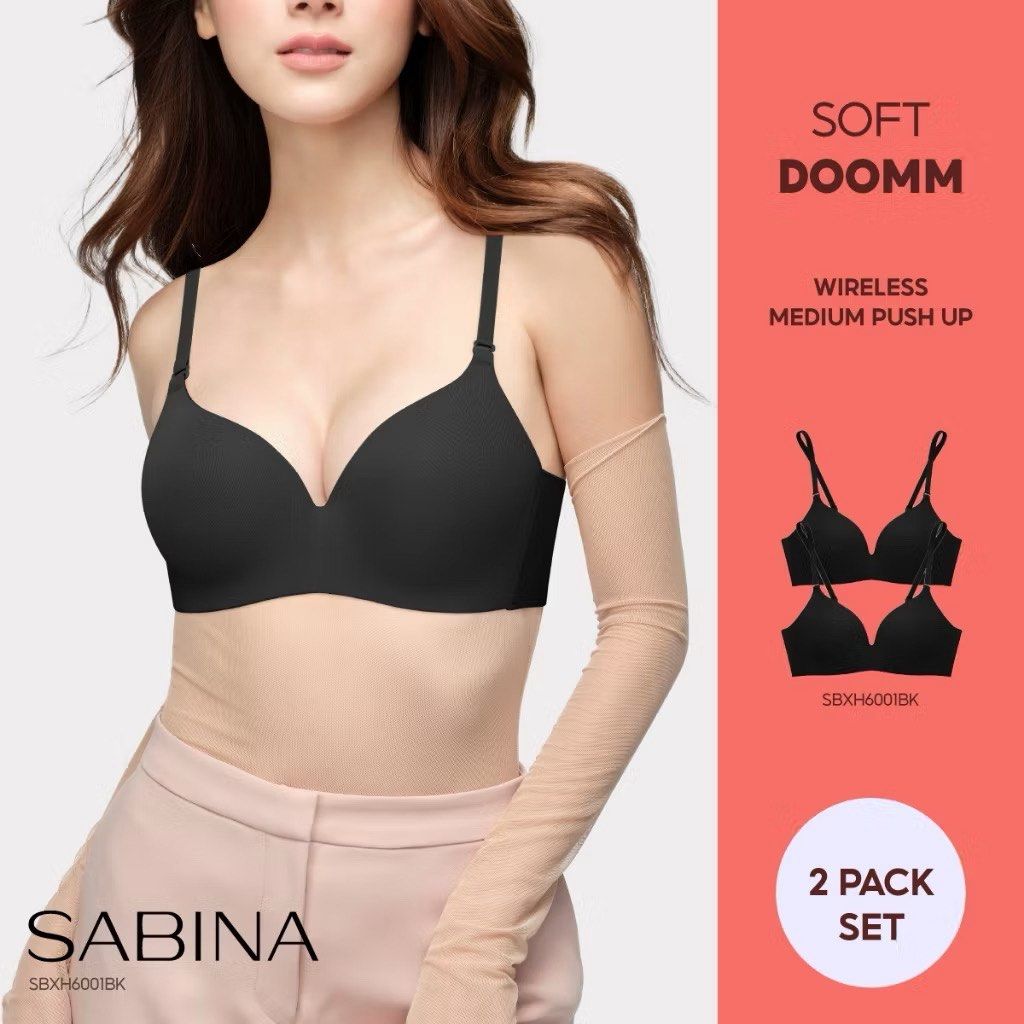 Sabina Soft Doom Wireless Push Up Bra - 2 Pack (Category: Undergarments & Loungewear) located in Rizal. Submitted by tiny_tidy (Listing ID 1415636717, Image 1). Description: Size 34A Set of 2! .