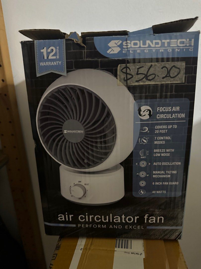 Sound Tech Fans SoundTech Air Circulator Fan - New, Furniture & Home Living, Lighting ...