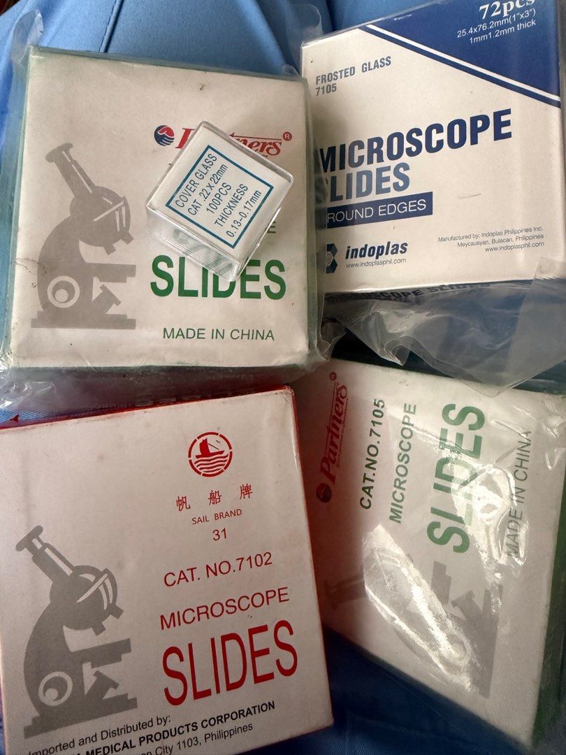 TAKE ALL ‼️ Microscope Slides (Category: Medical Supplies & Tools) located in Bacoor. Submitted by jdcgg (Listing ID 1415712353, Image 1). Description: negotiable rfs: decluttering .