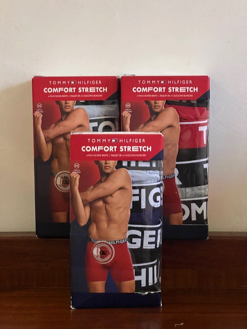 Tommy Hilfiger Comfort Stretch Boxer Briefs (Category: Underwear) located in Manila. Submitted by kitkat24 (Listing ID 1415730673, Image 1). Description: - Tommy Hilfiger Comfort Stretch Boxer Briefs - Pack includes 4 boxer briefs - Available in assorted colors - 1 each available: S, M, L.