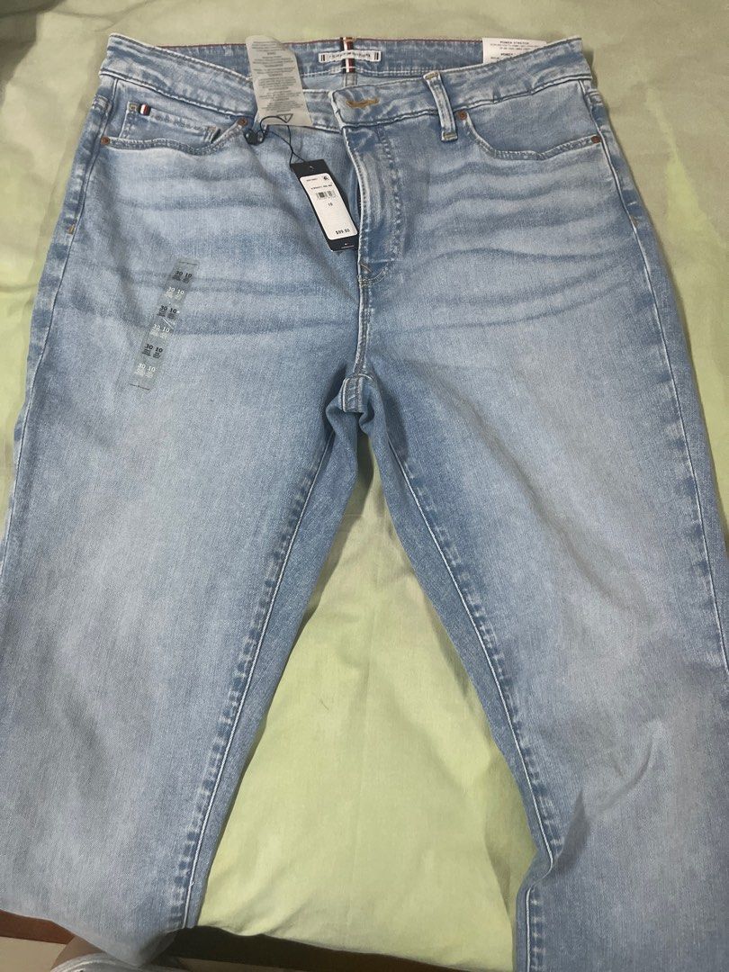 Tommy Hilfiger TH Flex Como Skinny Jeans (Category: Jeans) located in Manila. Submitted by jayne_02 (Listing ID 1415673342, Image 1). Description: - Tommy Hilfiger TH Flex Como Skinny Jeans - Light blue wash - Size: 10 - Mid-rise waist - Power stretch denim - Classic five-pocket design - Tommy Hilfiger logo on back pocket - Brand new with original tags.