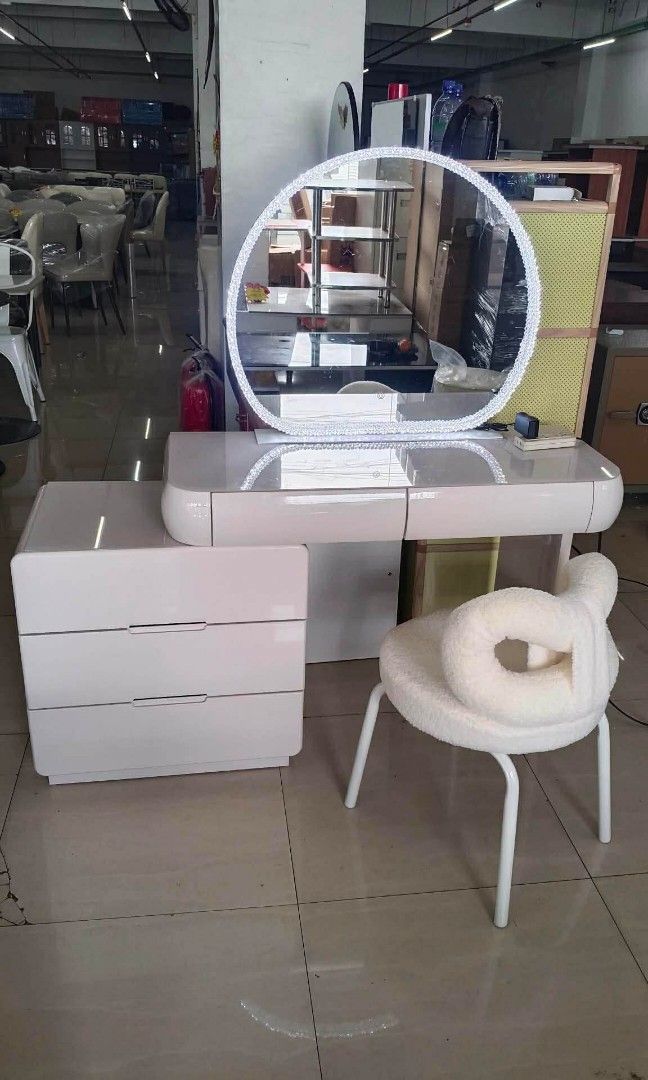 Vanity Dresser with LED mirror (Category: Other Home Furniture) located in Makati City. Submitted by gineth24 (Listing ID 1415629752, Image 2). Description: Brand New free assemble +Sf, may vary per location Pm for inquiries.
