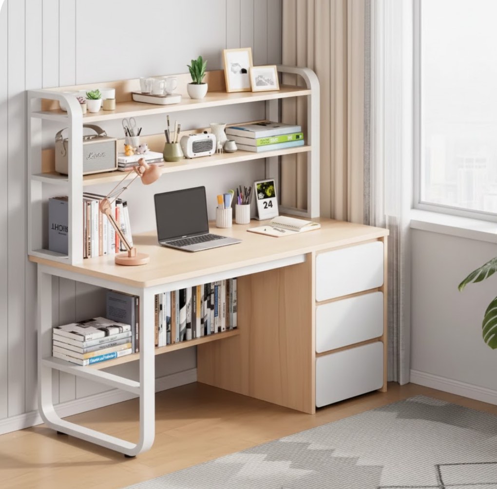 Layered Computer Desk Wooden Layer Study Desks | Computer Furniture Wooden Desk | Wooden ...