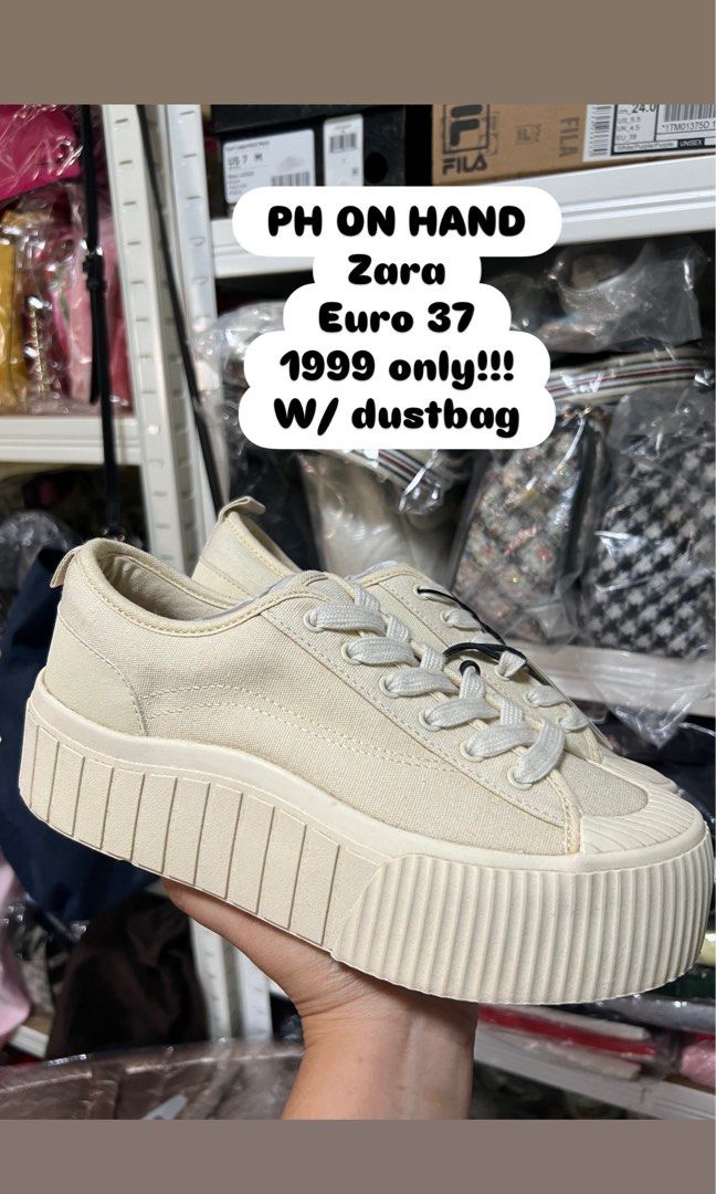 Zara Platform Sneakers (Category: Sneakers) located in Tarlac. Submitted by declutter_queen_e (Listing ID 1415731081, Image 1). Description: W/ dustbag.