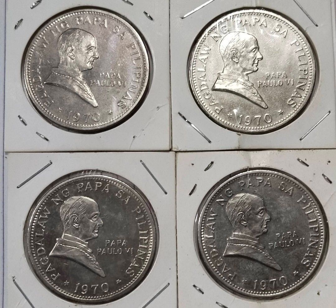1970 Piso Pope/Marcos coin (Category: Currency) located in Manila. Submitted by wildcrystal.3b537c (Listing ID 1416002220, Image 1). Description: Nickel Take all.