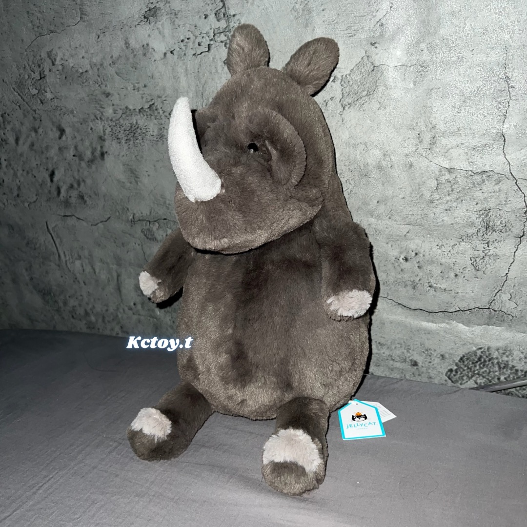絕版 退休款 全新 歐洲正版 Jellycat Roderick Rhinoceros 犀牛 Rhino 深灰色 毛公仔 公仔 情人節 生日 ...