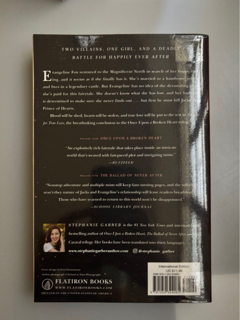 A Curse For True Love by Stephanie Garber (Category: Storybooks) located in Manila. Submitted by dtly08 (Listing ID 1415906562, Image 2). Description: ⤷ A Curse For True Love by Stephanie Garber (Once Upon A Broken Heart series) — only opened & wrapped with plastic (but never read) — a bit of yellowing on pages — bought from NBS — mop: gcash — loc: manila — mod: sdd (grab, lalamove) / ggx, flash only — shipping c/o buyer rfs: read the ebook inste
