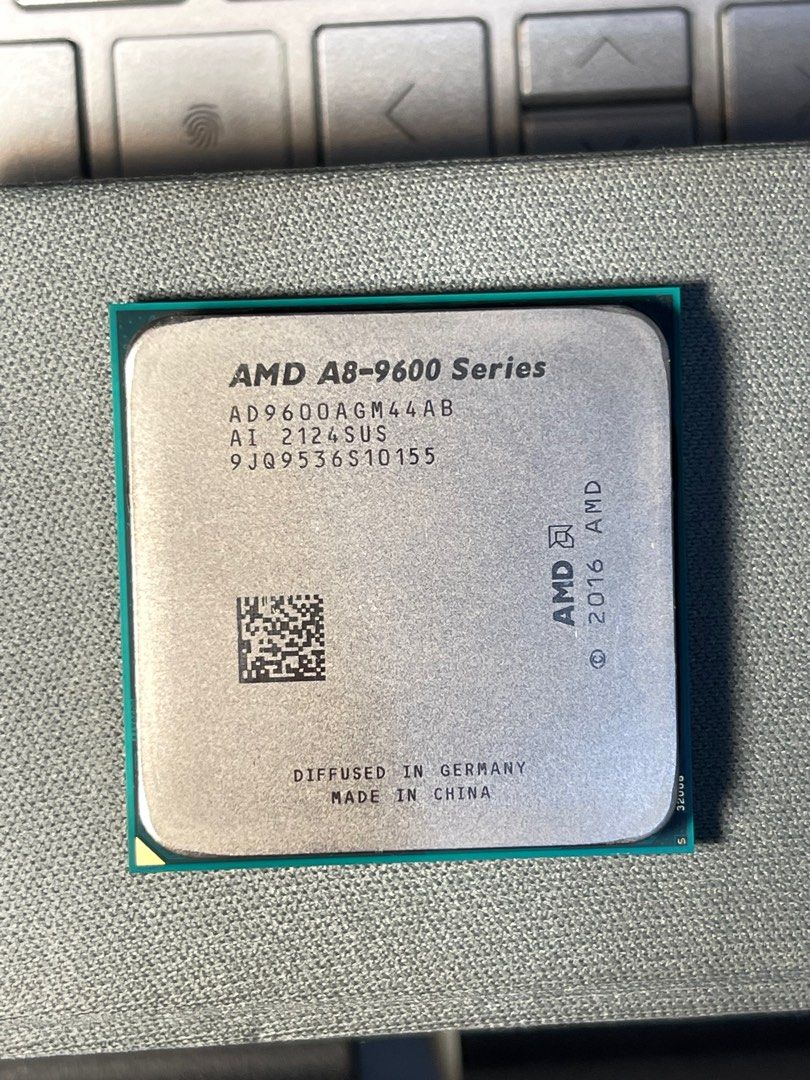 AMD A8-9600 7th Gen APU with CPU Cooler (Category: Computer Parts) located in Cavite. Submitted by stuffromydesk (Listing ID 1415983820, Image 2). Description: Not being anymore. Originally purchased from PC Express and used in a POS system. Still in good working condition. Brand: AMD Model: 7th Gen A8-9600 APU Series: AMD A8-Series APU for Desktops Socket Type: AM4 Core Name: Bristol Ridge Number Of Cores: 4 Number Of Threads: 4 Operating Freque