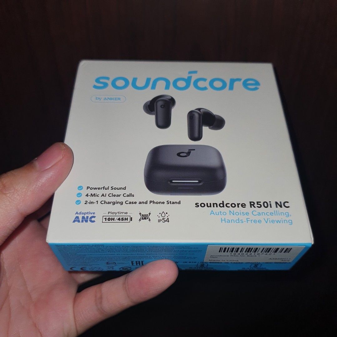 Anker Soundcore R50i NC Earbuds (Category: Earphones) located in Pasig City. Submitted by fast-ship (Listing ID 1415946491, Image 2). Description: Hello, If you have any questions related to the item, please just message it in a list form so I can answer all at once and let me know when will you be planning in buying it. I typically do not respond on questions already answered to save time. Please read all details for faster transaction. For sale