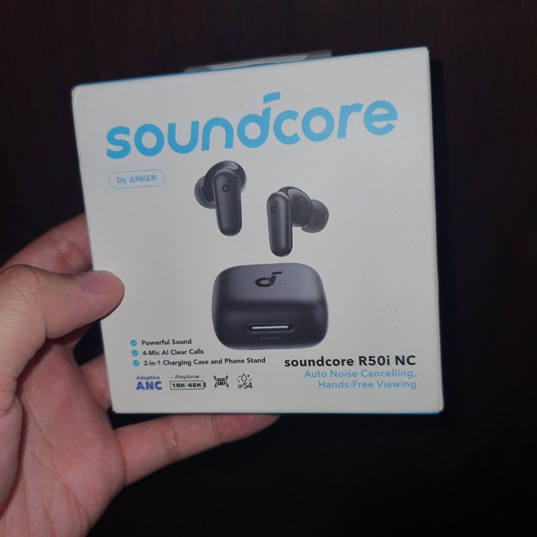 Anker Soundcore R50i NC Earbuds (Category: Earphones) located in Pasig City. Submitted by fast-ship (Listing ID 1415946491, Image 1). Description: Hello, If you have any questions related to the item, please just message it in a list form so I can answer all at once and let me know when will you be planning in buying it. I typically do not respond on questions already answered to save time. Please read all details for faster transaction. For sale
