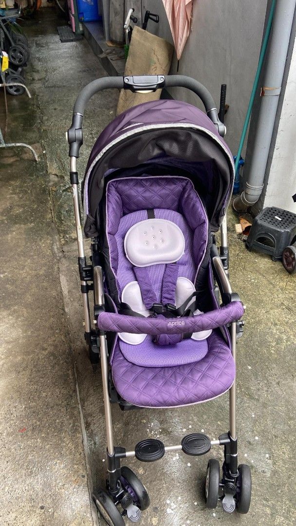 Aprica Soraria Stroller Purple (Category: Strollers) located in Caloocan City. Submitted by secondhandclosetph (Listing ID 1415946818, Image 1). Description: Rfs: got a new stroller as a gift.