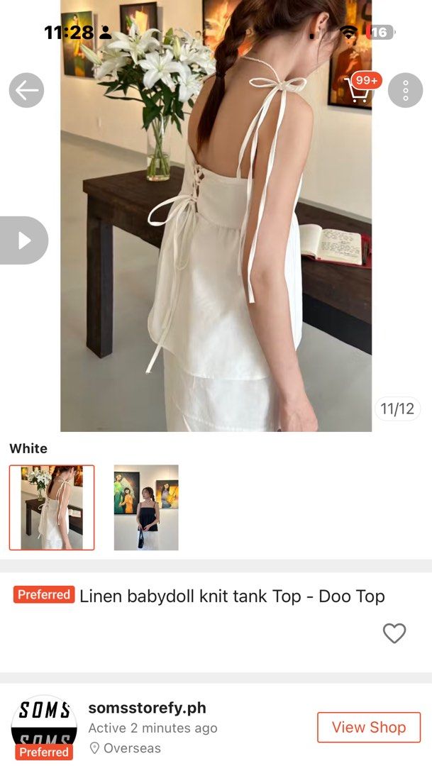 Baby doll knit tank top (Category: Sleeveless) located in Cainta. Submitted by pillowsdecluttering (Listing ID 1415978739, Image 1). Description: .