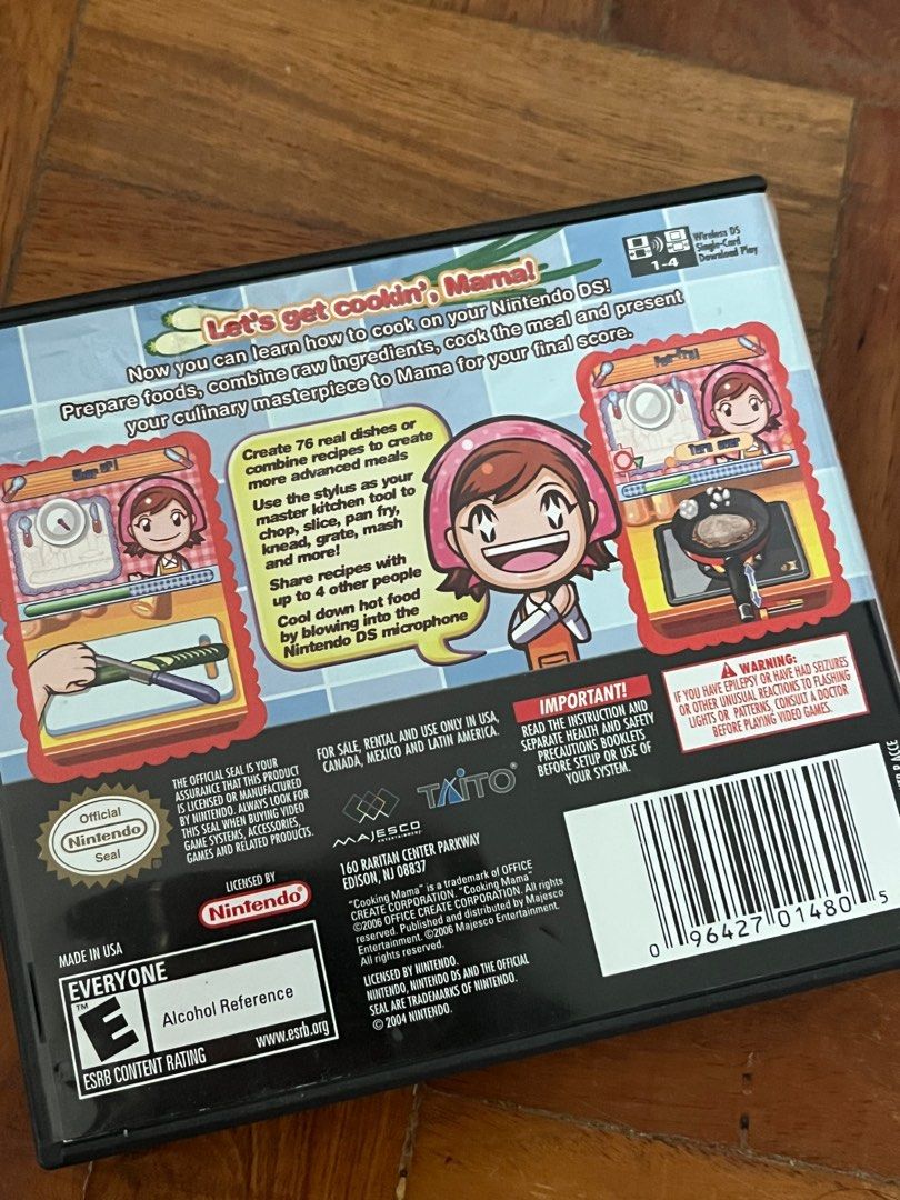 Cooking Mama for Nintendo DS (Category: Nintendo) located in Mandaluyong City. Submitted by mar.ang (Listing ID 1415879172, Image 2). Description: New in box with original packaging and safety note. No issues and works as expected..