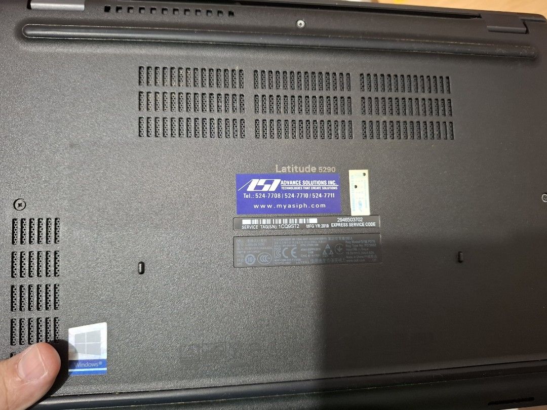 Dell Latitude 5300 Laptop (Category: Laptops & Notebooks) located in Manila. Submitted by danielatan (Listing ID 1415840000, Image 2). Description: Dell Latitude 5290 12.5" screen size Windows 11 Pro Intel Core i5-8250 CPU @ 1.60GHz, 4 Cores 8GB RAM SSD 256GB With original charger No issues Rfs: office laptop replacement.