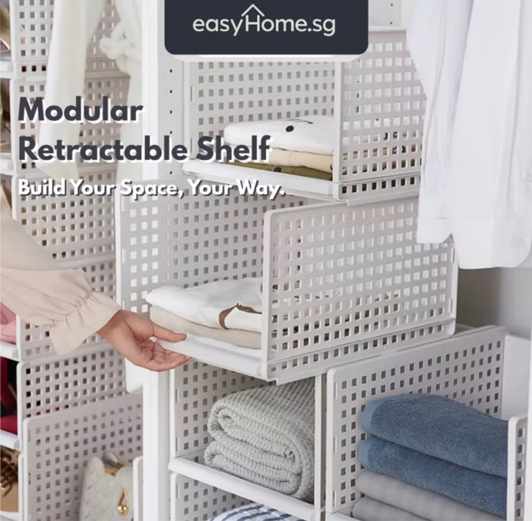 Easy Home Modular Retractable Shelf, Furniture & Home Living, Furniture ...