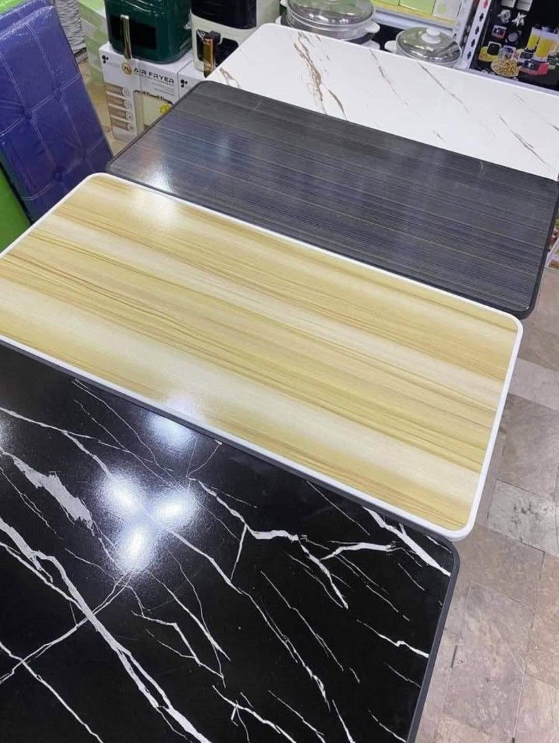 Foldable Table Desk Dining/Computer Study Desk Environmentally Wooden Table (Category: Everything Else Others) located in Manila. Submitted by merryjanesy (Listing ID 1415840451, Image 2). Description: 80x40 800 100x50 850 100x60 900 120x60 1100 Color: Material: Marble White, Marble Black, Size:Length x Width x High 40cm x 80cm x 70cm 100cm x 50cm x 70cm 100cm x 60cm x 70cm 120cm x 60cm x 70cm Modern and Minimalist Style Used in: office home scho