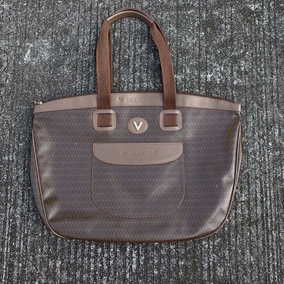 For sale (Category: Luxury Bags & Wallets) located in Manila. Submitted by thriftpuff (Listing ID 1415957647, Image 1). Description: Valentino Mario PVC Leather Boston Bag Brown Price 3,500 free shipping .