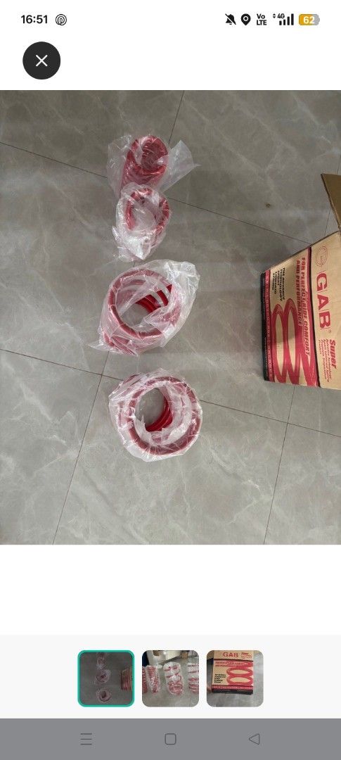 GAB Red Lowering Springs, Car Accessories, Accessories on Carousell