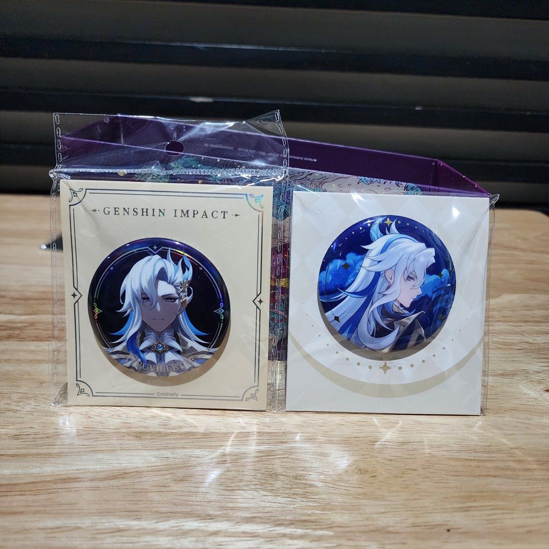 Genshin Impact Neuvillette Pin (Category: Character Goods) located in Marikina City. Submitted by miecollectibles (Listing ID 1415966111, Image 1). Description: 250 each 📌mop: gcash/seabank/bdo 📌mod: same day delivery or j&t direct 📌loc: PH - marikina.