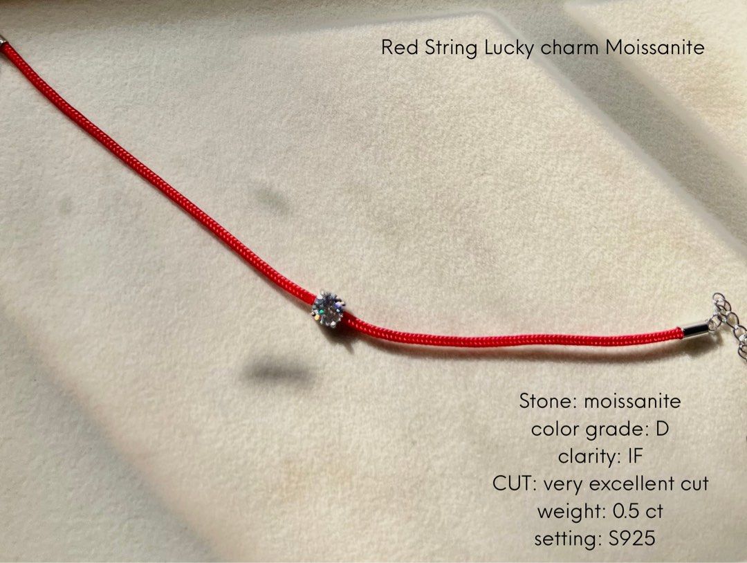 Genuine moissanite diamond red string bracelet (Category: Bracelets) located in Santa Rosa. Submitted by dannie.warren (Listing ID 1412955598, Image 2). Description: .