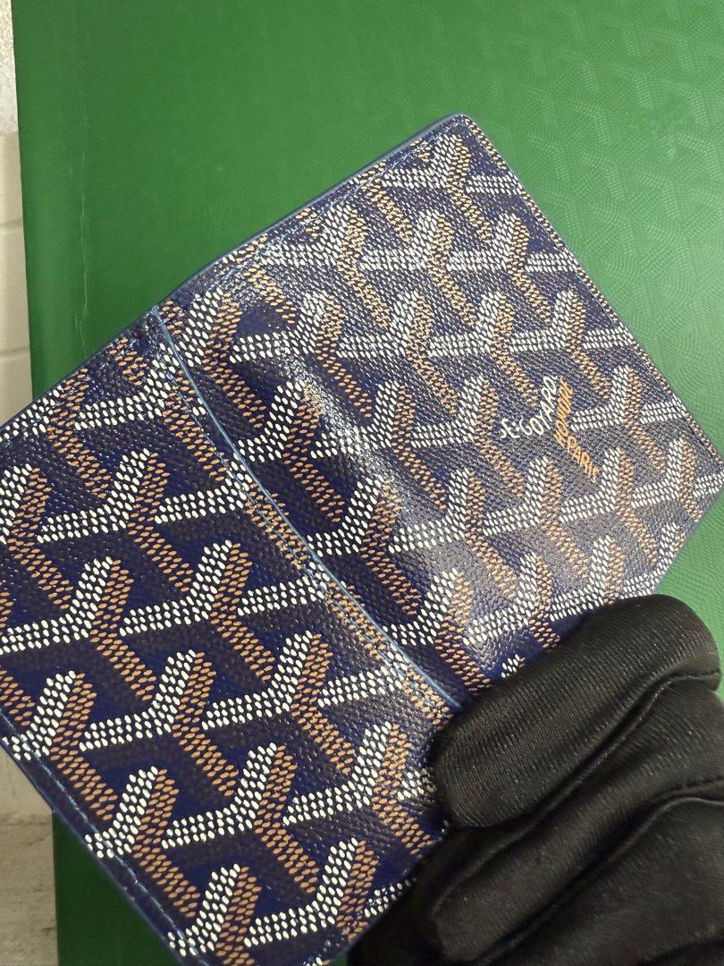 Goyard Card Holder Wallet Navy Blue (Category: Luxury Bags & Wallets) located in Baguio. Submitted by drein30 (Listing ID 1415869835, Image 3). Description: - Goyard card holder wallet - Navy blue color - Signature Goyardine pattern - Multiple card slots - Made in France.