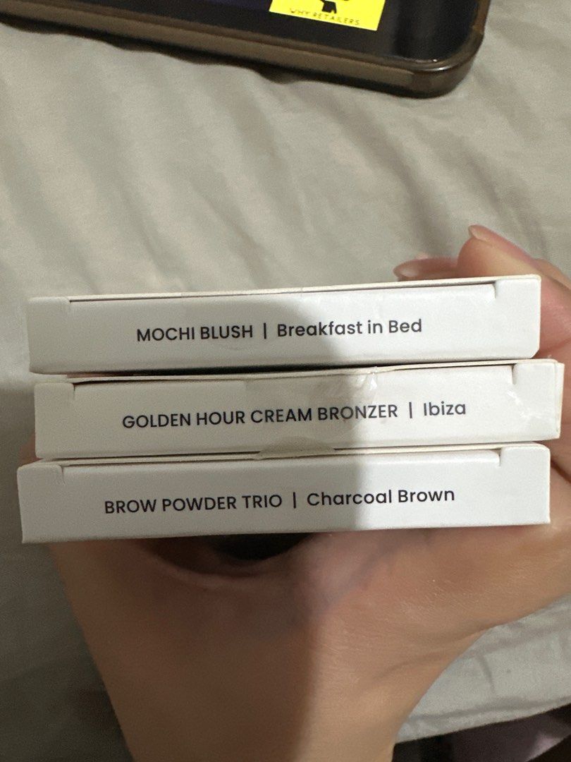 GRWM Face Card Inserts (Category: Makeup) located in Makati City. Submitted by snitchcat (Listing ID 1415966223, Image 1). Description: Inserts available Mochi Blush - Breakfast in Bed - 120 Golden Hour Cream Bronzer - Ibiza - 200 Brow Powder Trio - Charcoal Brown - 160 Take all for 450 :).